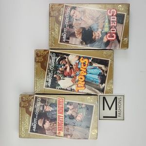 Abbott and Costello 3 Movie VHS set, Factory Sealed, 2000, Digital recording